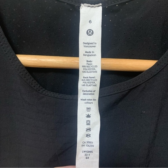 Lululemon Lightweight Stretch Running Tank Top in Black Size 6 - Picture 8 of 12